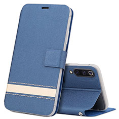 Coque Portefeuille Livre Cuir Etui Clapet T10 pour Xiaomi Mi A3 Bleu