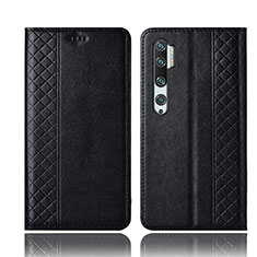 Coque Portefeuille Livre Cuir Etui Clapet T10 pour Xiaomi Mi Note 10 Noir