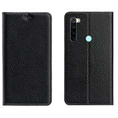 Coque Portefeuille Livre Cuir Etui Clapet T10 pour Xiaomi Redmi Note 8 (2021) Noir