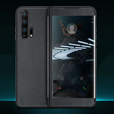 Coque Portefeuille Livre Cuir Etui Clapet T11 pour Huawei Honor 20 Pro Noir