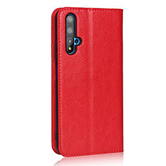 Coque Portefeuille Livre Cuir Etui Clapet T11 pour Huawei Nova 5T Rouge