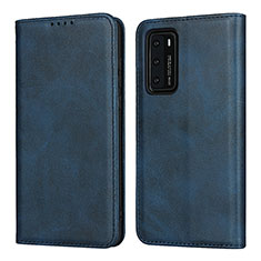 Coque Portefeuille Livre Cuir Etui Clapet T11 pour Huawei P40 Bleu