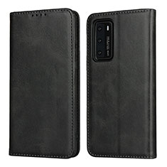 Coque Portefeuille Livre Cuir Etui Clapet T11 pour Huawei P40 Noir