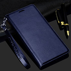 Coque Portefeuille Livre Cuir Etui Clapet T11 pour Samsung Galaxy Note 20 5G Bleu