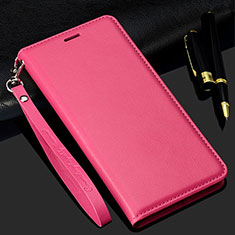 Coque Portefeuille Livre Cuir Etui Clapet T11 pour Samsung Galaxy Note 20 5G Rose Rouge