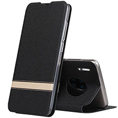 Coque Portefeuille Livre Cuir Etui Clapet T12 pour Huawei Mate 30 Pro 5G Noir