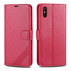 Coque Portefeuille Livre Cuir Etui Clapet T12 pour Xiaomi Redmi 9AT Rouge