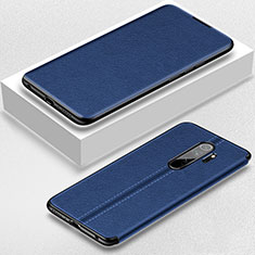 Coque Portefeuille Livre Cuir Etui Clapet T12 pour Xiaomi Redmi Note 8 Pro Bleu