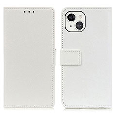 Coque Portefeuille Livre Cuir Etui Clapet T14 pour Apple iPhone 14 Plus Blanc