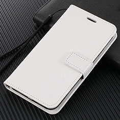 Coque Portefeuille Livre Cuir Etui Clapet T14 pour Xiaomi Mi Note 10 Blanc