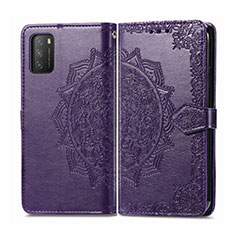 Coque Portefeuille Livre Cuir Etui Clapet T14 pour Xiaomi Poco M3 Violet