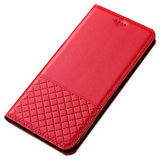 Coque Portefeuille Livre Cuir Etui Clapet T14 pour Xiaomi Redmi Note 8 Rouge