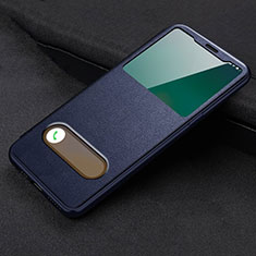 Coque Portefeuille Livre Cuir Etui Clapet T15 pour Apple iPhone 11 Bleu