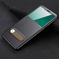 Coque Portefeuille Livre Cuir Etui Clapet T15 pour Apple iPhone 11 Noir