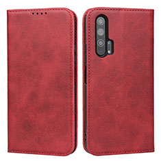 Coque Portefeuille Livre Cuir Etui Clapet T15 pour Huawei Honor 20 Pro Rouge