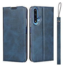Coque Portefeuille Livre Cuir Etui Clapet T15 pour Huawei Honor 20S Bleu