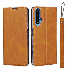 Coque Portefeuille Livre Cuir Etui Clapet T15 pour Huawei Honor 20S Orange