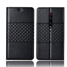 Coque Portefeuille Livre Cuir Etui Clapet T15 pour Xiaomi Mi 9T Noir