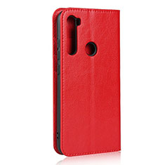 Coque Portefeuille Livre Cuir Etui Clapet T15 pour Xiaomi Redmi Note 8 (2021) Rouge