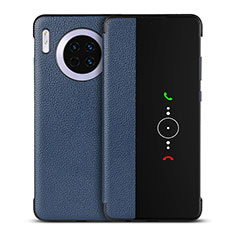 Coque Portefeuille Livre Cuir Etui Clapet T16 pour Huawei Mate 30 Pro Bleu