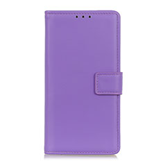 Coque Portefeuille Livre Cuir Etui Clapet T16 pour Huawei P Smart (2020) Violet Clair