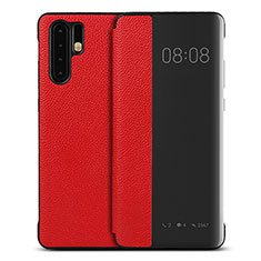 Coque Portefeuille Livre Cuir Etui Clapet T16 pour Huawei P30 Pro New Edition Rouge