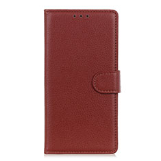 Coque Portefeuille Livre Cuir Etui Clapet T16 pour Samsung Galaxy Note 20 5G Marron