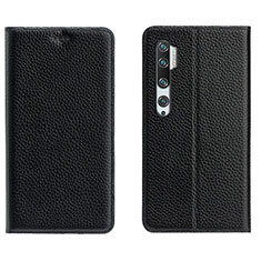 Coque Portefeuille Livre Cuir Etui Clapet T16 pour Xiaomi Mi Note 10 Pro Noir