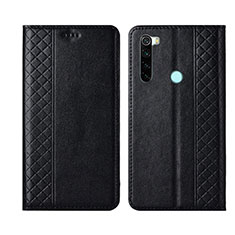 Coque Portefeuille Livre Cuir Etui Clapet T16 pour Xiaomi Redmi Note 8 (2021) Noir