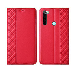 Coque Portefeuille Livre Cuir Etui Clapet T16 pour Xiaomi Redmi Note 8 (2021) Rouge