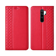 Coque Portefeuille Livre Cuir Etui Clapet T16 pour Xiaomi Redmi Note 8 Pro Rouge