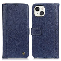 Coque Portefeuille Livre Cuir Etui Clapet T18 pour Apple iPhone 14 Plus Bleu