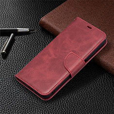 Coque Portefeuille Livre Cuir Etui Clapet T18 pour Xiaomi Poco M3 Rouge