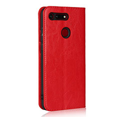 Coque Portefeuille Livre Cuir Etui Clapet T19 pour Huawei Honor View 20 Rouge