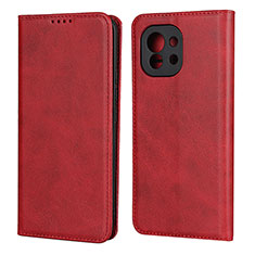 Coque Portefeuille Livre Cuir Etui Clapet T20 pour Xiaomi Mi 11 5G Rouge