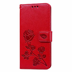Coque Portefeuille Livre Cuir Etui Clapet T21 pour Huawei P40 Rouge