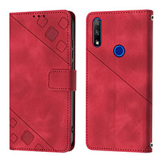 Coque Portefeuille Livre Cuir Etui Clapet Y01B pour Huawei Honor 9X Rouge