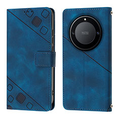 Coque Portefeuille Livre Cuir Etui Clapet Y01B pour Huawei Honor Magic5 Lite 5G Bleu