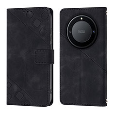 Coque Portefeuille Livre Cuir Etui Clapet Y01B pour Huawei Honor Magic5 Lite 5G Noir