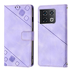 Coque Portefeuille Livre Cuir Etui Clapet Y01B pour OnePlus 10 Pro 5G Violet