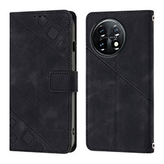Coque Portefeuille Livre Cuir Etui Clapet Y01B pour OnePlus 11 5G Noir