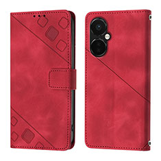 Coque Portefeuille Livre Cuir Etui Clapet Y01B pour OnePlus Nord N30 5G Rouge