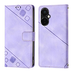 Coque Portefeuille Livre Cuir Etui Clapet Y01B pour OnePlus Nord N30 5G Violet