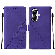Coque Portefeuille Livre Cuir Etui Clapet Y01B pour Realme 10 Pro+ Plus 5G Violet
