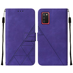 Coque Portefeuille Livre Cuir Etui Clapet Y01B pour Samsung Galaxy A02s Violet