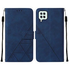 Coque Portefeuille Livre Cuir Etui Clapet Y01B pour Samsung Galaxy F22 4G Bleu