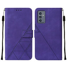 Coque Portefeuille Livre Cuir Etui Clapet Y01B pour Samsung Galaxy Quantum2 5G Violet