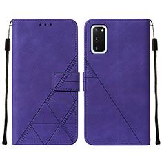 Coque Portefeuille Livre Cuir Etui Clapet Y01B pour Samsung Galaxy S20 5G Violet