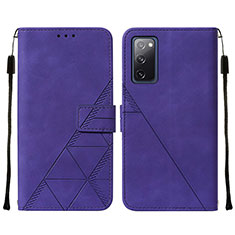 Coque Portefeuille Livre Cuir Etui Clapet Y01B pour Samsung Galaxy S20 FE 4G Violet
