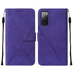 Coque Portefeuille Livre Cuir Etui Clapet Y01B pour Samsung Galaxy S20 FE 5G Violet